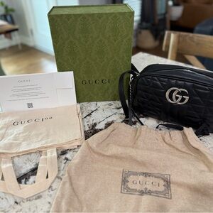 ✨ Gucci Marmont Camera Bag – Black | FULL SET | Retail $1,950 ✨